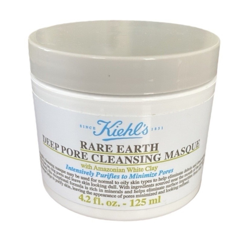 New Kiehl's Rare Earth Deep Pore Cleansing Masque 4 oz/125ml for Sensitive skin